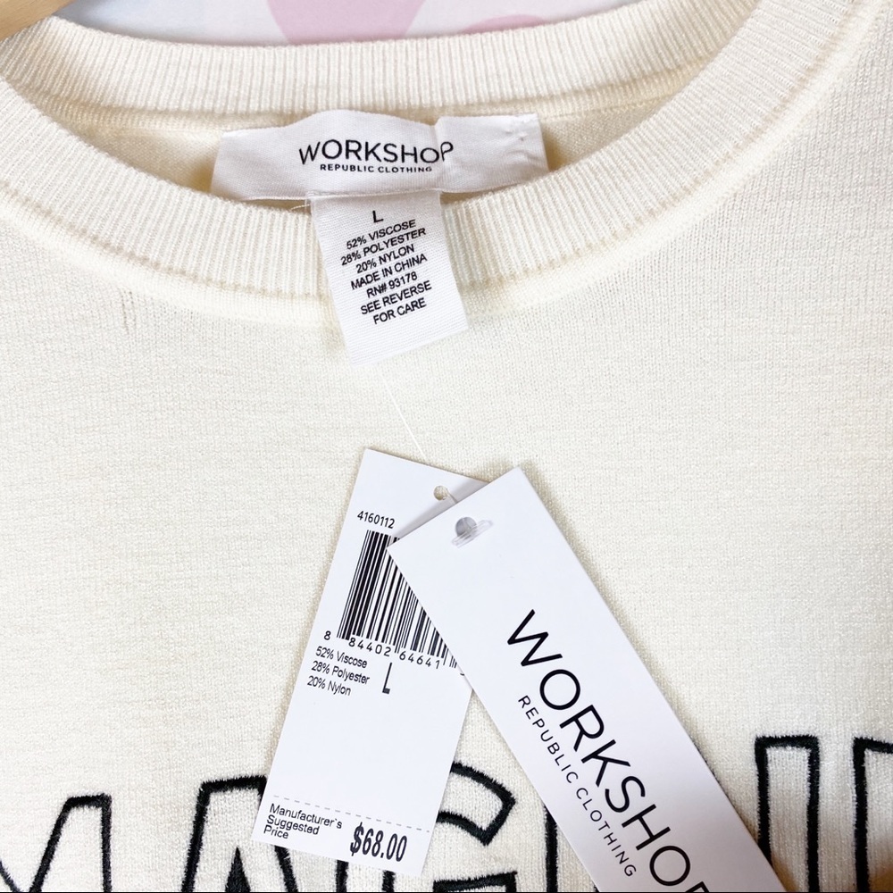 NEW Workshop Republic Clothing Imagine Embroidered Sweater L - Picture 6 of 9